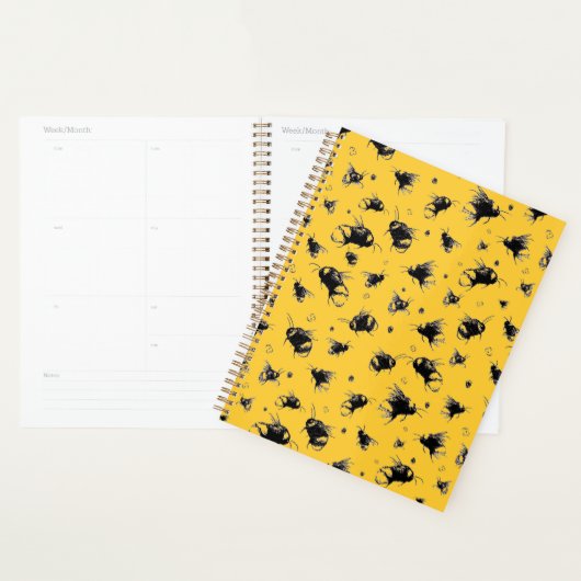 Orange Bee Design Planner - Cadeau de Noël pour ma (Devant avec enveloppe)