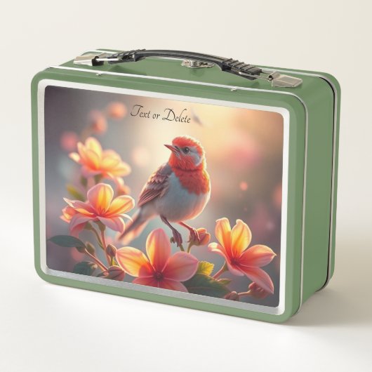 Orange Bird Floral Lunchbox (Dos)