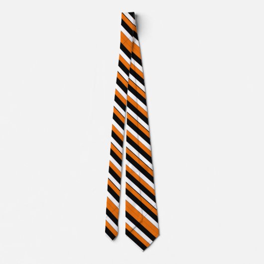 Orange Black and White University Cravate en bande (Dos)