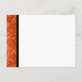 Orange & Black Damask Enregistrer La Date Carte Po (Dos)