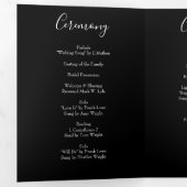 Orange & Black Gothic Peony Programmes de mariage  (Intérieur en premier)