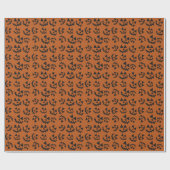 Orange & black Jack O’ Lanterns Cadeaupapier (Vlak)