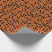 Orange & black Jack O’ Lanterns Cadeaupapier (Hoek)