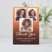 Orange Black Ombre Graduation 4 Merci photo (Debout devant)