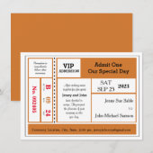 Orange Black Vintage Concert Invitation (Devant / Derrière)