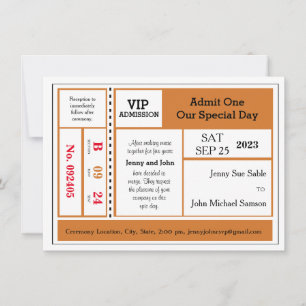 Orange Black Vintage Concert Invitation