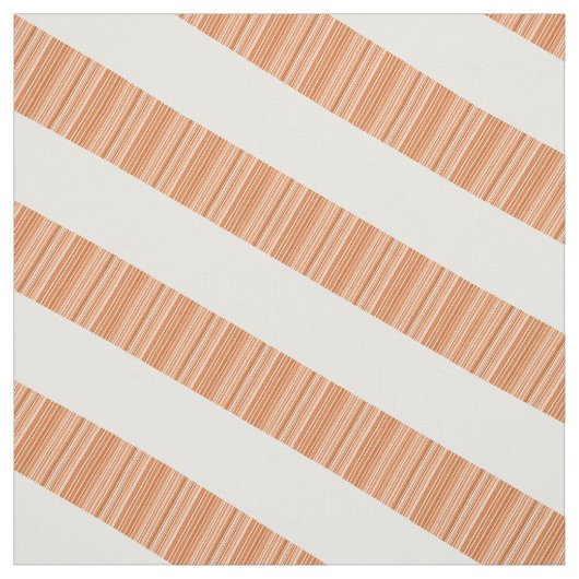 Orange Blanc Diagonal Moderne Tissu (Échantillon)