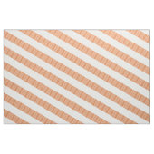 Orange Blanc Diagonal Moderne Tissu (Fat Quarter)