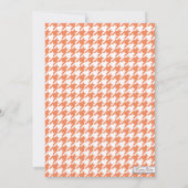 Orange & Blanc Houndstooth Baby Shower Invitations (Dos)