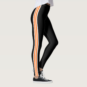 Orange Blanc Side Leggings Noirs Votre couleur