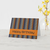 Orange & Bleu ・ Carte Anniversaire (Fleur jaune)