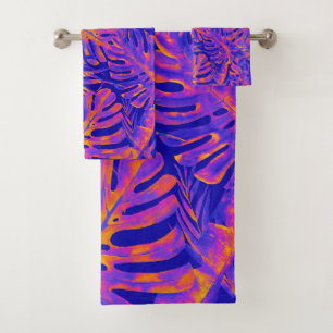 Orange Bleu Électrique Feuilles de Palmier Tropica