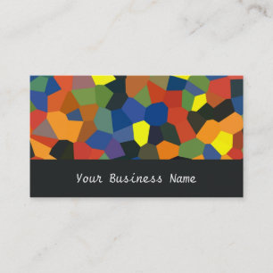 Orange, bleu, vert, carte de visite abstrait de