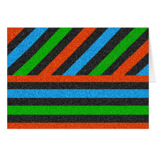 Orange, Bleu, Vert, Parties scintillant noire rayé