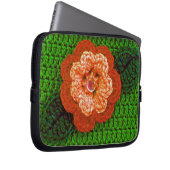 Orange Bloom Artisan Crochet Imprimer sac électron (Devant droit)