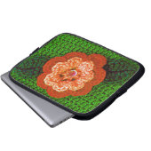 Orange Bloom Artisan Crochet Imprimer sac électron (Devant bas)