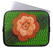 Orange Bloom Artisan Crochet Imprimer sac électron (Devant)
