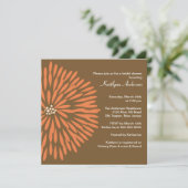 Orange Bloom sur invitation à la douche nuptiale B (Debout devant)