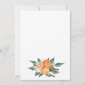 Orange Blossoms Citrus Botanical Save the Date  Aankondiging (Achterkant)