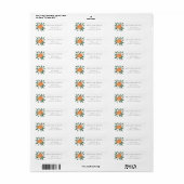 Orange Blossoms Citrus Botanical Wedding  Etiket (Full Sheet)