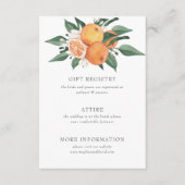 Orange Blossoms Citrus Botanical Wedding  Informatiekaartje (Voorkant)