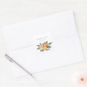 Orange Blossoms Citrus Botanical Wedding  Vierkante Sticker (Envelop)