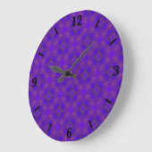Orange Blue Purple Abstract Lattice Pattern Grote Klok (Hoek)