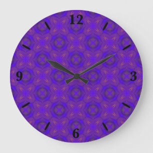 Orange Blue Purple Abstract Lattice Pattern Grote Klok