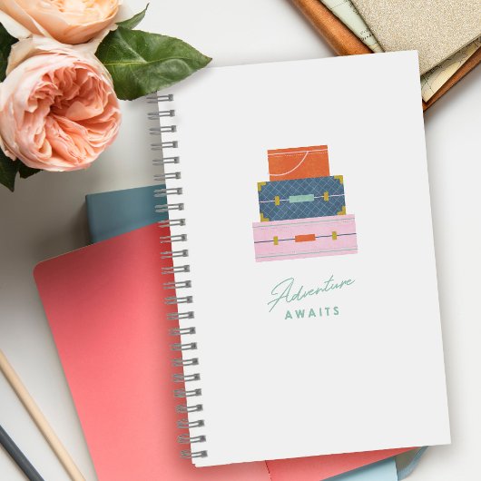 Orange Blue Rose Aventure Attend Carnet Spiral