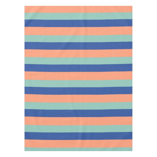 Orange & Blue Stripes  Tie Tafelkleed (Voorkant)