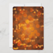 Orange Blurry éclaire toutes les mains Invitation (Dos)
