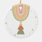 Orange Boho Arbre arc-en-ciel Ornement (Dos)