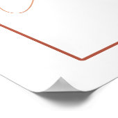 Orange Boho Cactus Couples Affiche de bienvenue do (Coin)