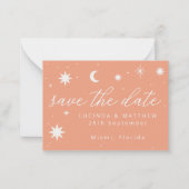 Orange Boho Starry Wedding Enregistrer La Carte Da (Devant)