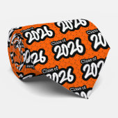 Orange Bold Brush Class of 2026 Cravate (Roulé)