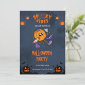 Orange Bold Halloween Party Invitation (Debout devant)