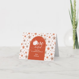 ORANGE BOW & ARCH FALL PUMPKIN FLOWERS BIRTHDAY BEDANKKAART