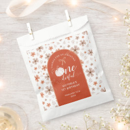 ORANGE BOW & ARCH FALL PUMPKIN FLOWERS BIRTHDAY BEDANKZAKJE