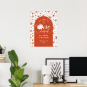 ORANGE BOW & ARCH FALL PUMPKIN FLOWERS BIRTHDAY POSTER (Thuiskantoor)