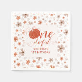 ORANGE BOW & ARCH FALL PUMPKIN FLOWERS BIRTHDAY SERVET (Voorkant)