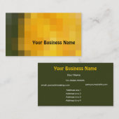 Orange brillant et Carte de visite Abstrait Brown (Devant / Derrière)