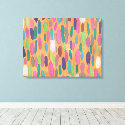 Orange Brosse Abstraite toile Imprimer (Insitu (Plancher de Bois))