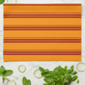 Orange / Brown Grandes Retro - Serviette de cuisin (Plié)