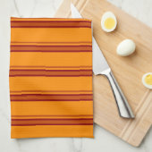 Orange / Brown Grandes Retro - Serviette de cuisin (Quart Plié)