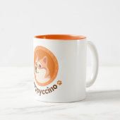 Orange Brown mignonne chiot illustration Mug (Devant droit)