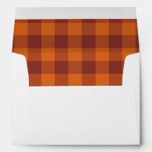 Orange Brown Plaid Checker Pattern