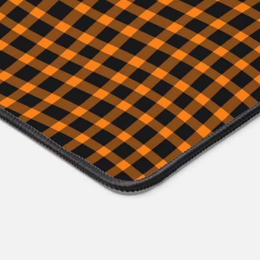 Orange Brown Plaid Checker Seamless Pattern (Coin)