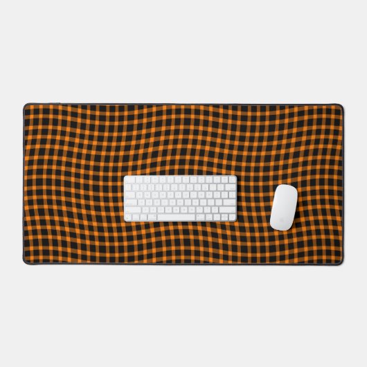 Orange Brown Plaid Checker Seamless Pattern (Clavier et souris)