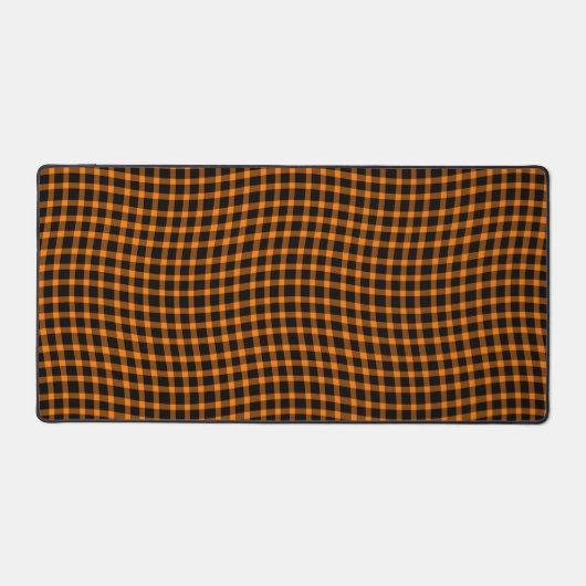 Orange Brown Plaid Checker Seamless Pattern (Recto)