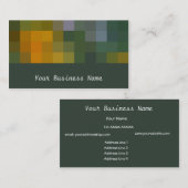 Orange brûlé, Ardoise, Carte de visite Abstrait no (Devant / Derrière)